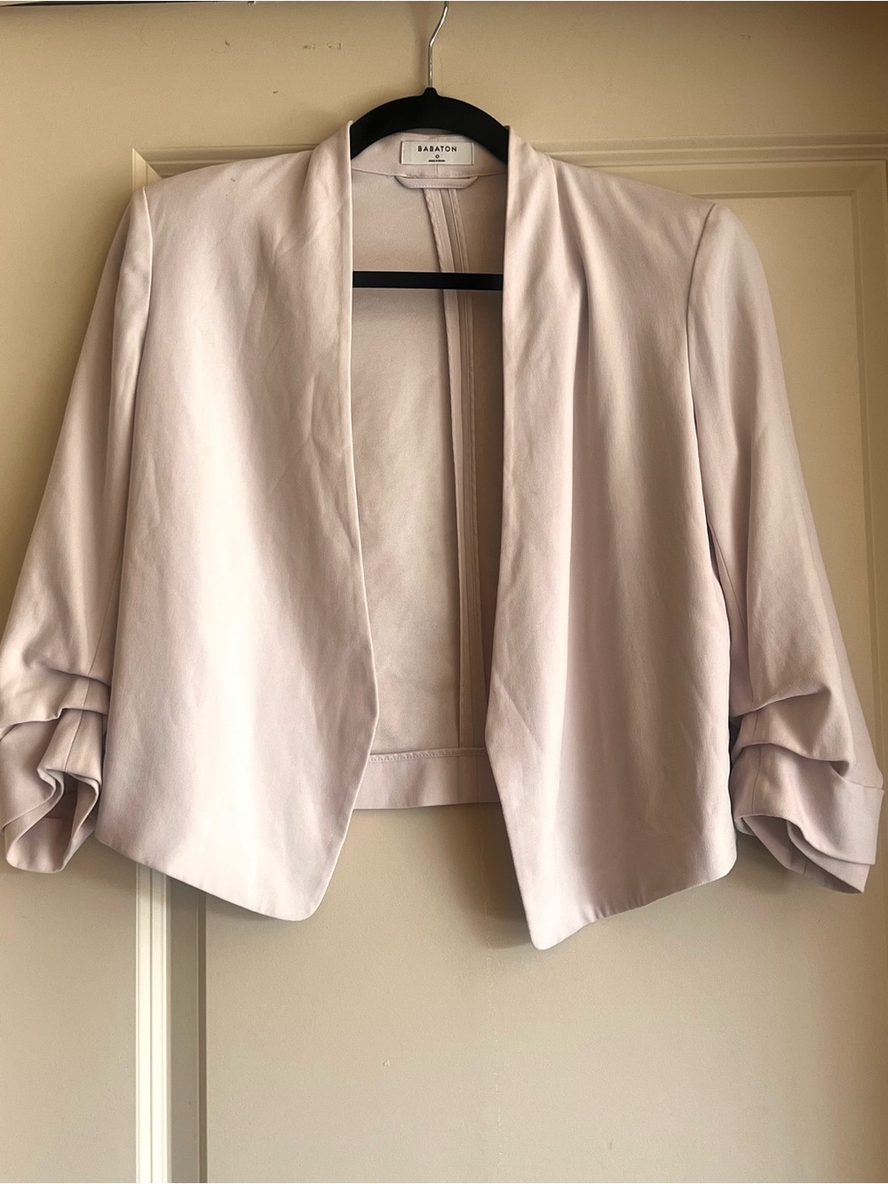 Babaton by Aritzia Light Blush Open Front Blazer Size 0